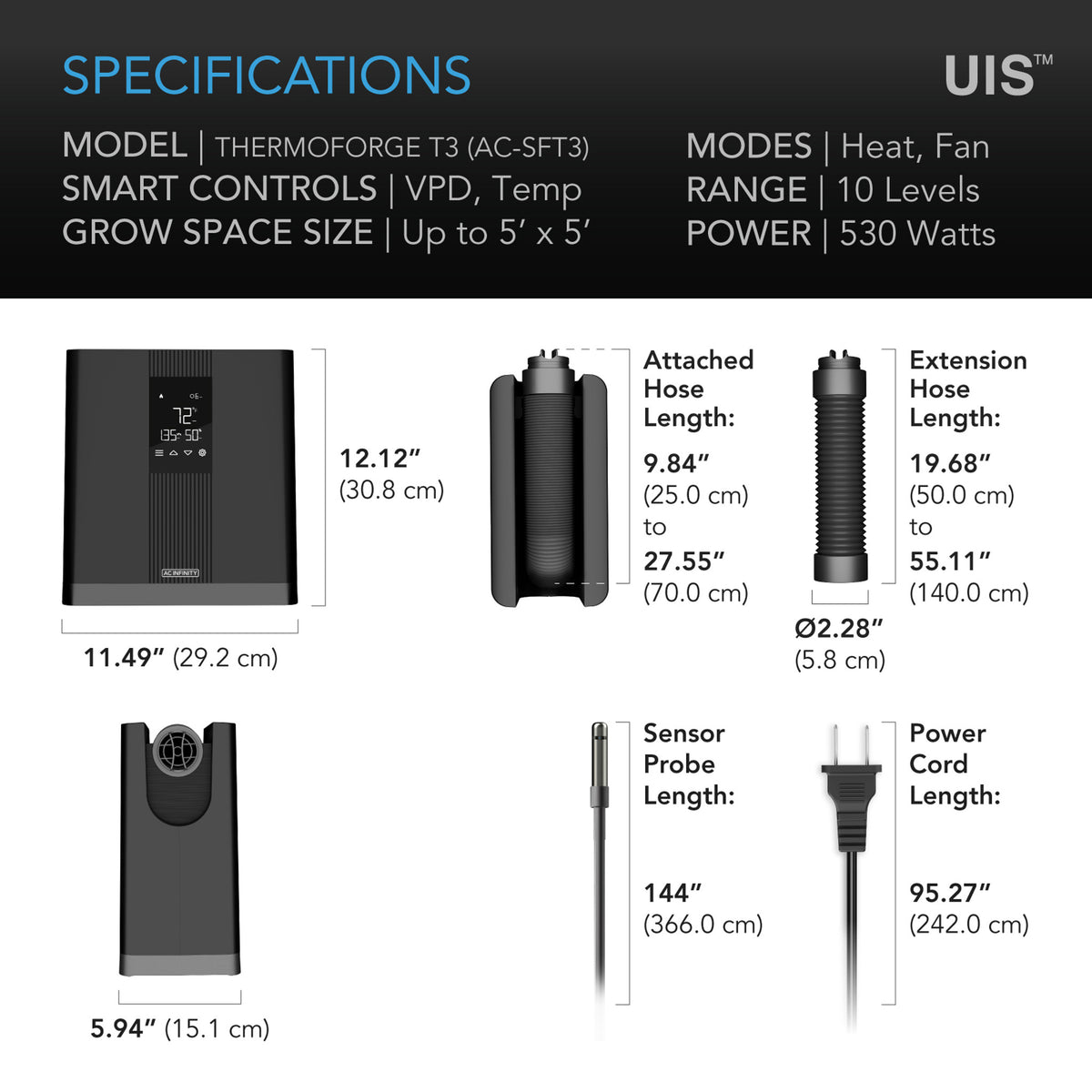 Thermoforge T3 Specifications