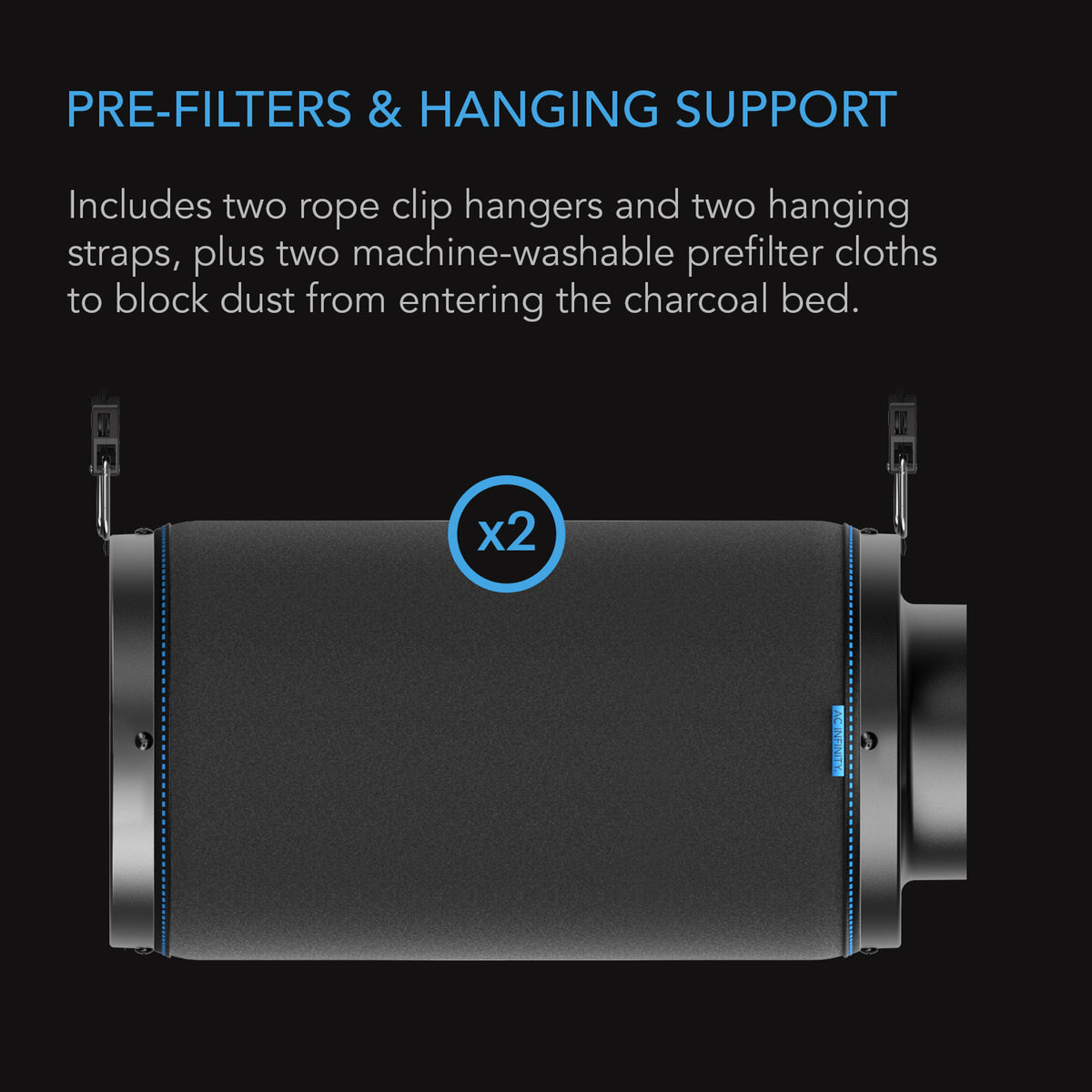 Prefilters and hanging support incl. 